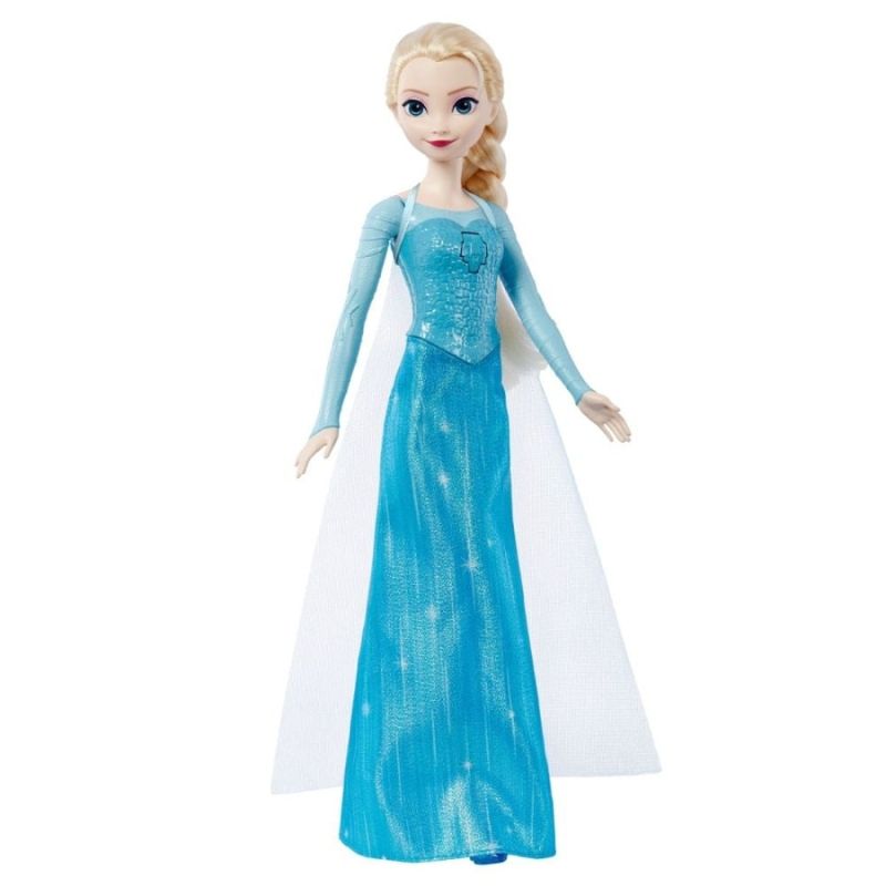 Детска пееща кукла Disney Frozen Елза (Elsa) от Mattel – Музикална кукла с песента „Let It Go“ и аксесоари (30 см)