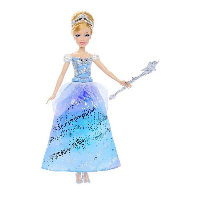 Интерактивна кукла Disney Princess Омагьосана Пепеляшка (Cinderella) със светлини, магическа пръчка и звукови ефекти (25 см)