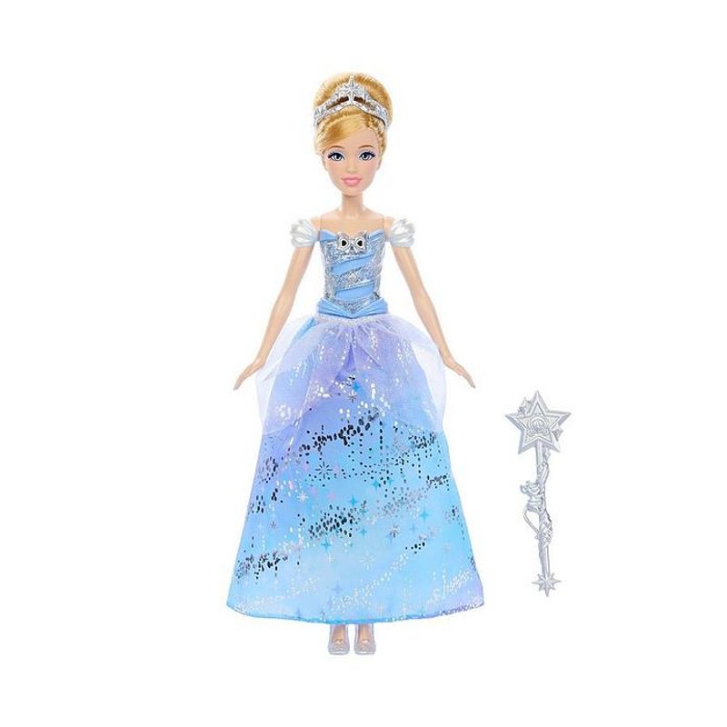 Интерактивна кукла Disney Princess Омагьосана Пепеляшка (Cinderella) със светлини, магическа пръчка и звукови ефекти (25 см)