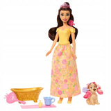 Детски игрален комплект Disney Princess Бел (Belle) с кученце за баня и Color Change ефект