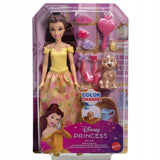 Детски игрален комплект Disney Princess Бел (Belle) с кученце за баня и Color Change ефект
