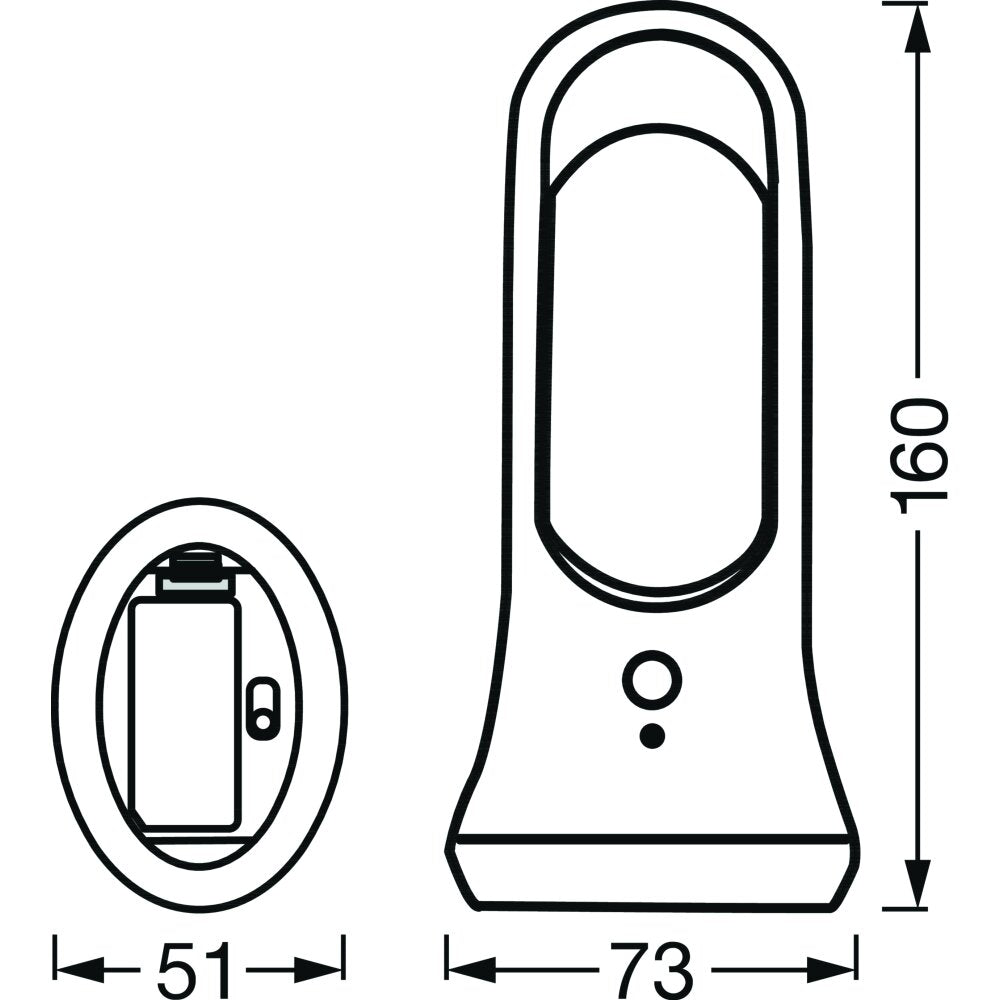 LED фенерче LEDVANCE NightLux Mobile, Със сензор за движение и здрач, 0.7W, 30 лумена, Неутрална светлина (4000K), IP20, 4xAAA 1.5V