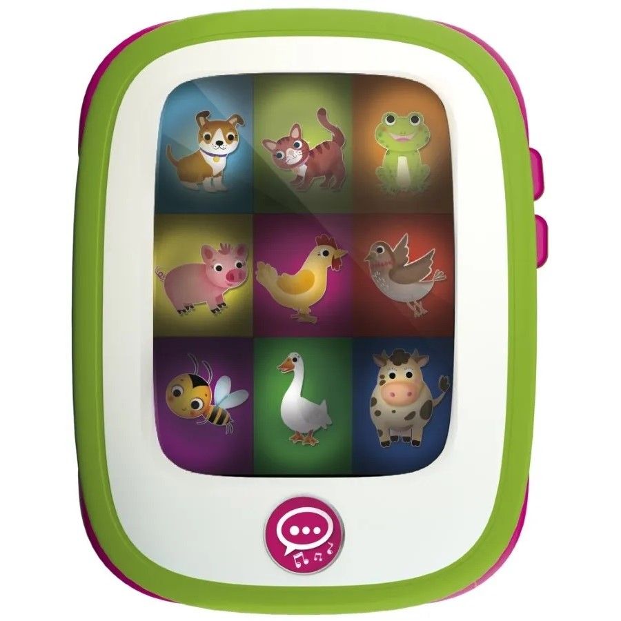 Детски образователен бебешки таблет Lisciani Carotina Baby Tab – Електронен таблет с 5 дидактични функции, животни и мелодии (12+ месеца)