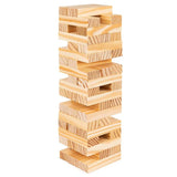 Дървена кула за баланс Zynora Jumbling Tower – Класическа настолна игра за сръчност и концентрация тип Дженга с 54 дървени блокчета (6+ години)