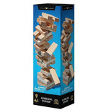 Дървена кула за баланс Zynora Jumbling Tower – Класическа настолна игра за сръчност и концентрация тип Дженга с 54 дървени блокчета (6+ години)