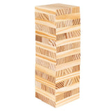 Дървена кула за баланс Zynora Jumbling Tower – Класическа настолна игра за сръчност и концентрация тип Дженга с 54 дървени блокчета (6+ години)