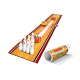 Настолен мини боулинг Zynora Strike Master – Компактна спортна игра с мини кегли, метално топче и рампа за изстрелване (3 години +)