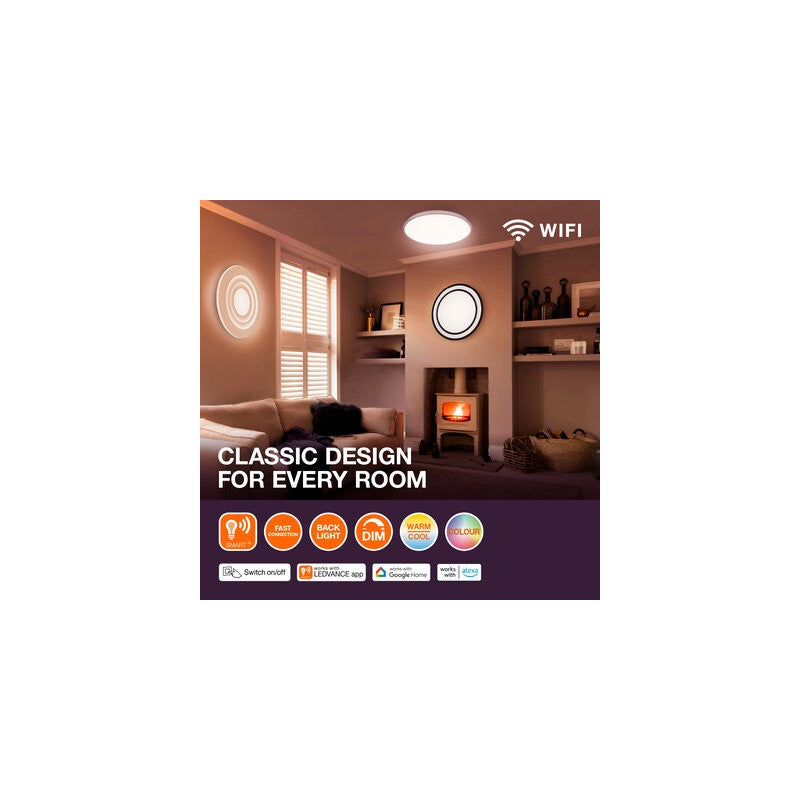 LED ЛАМПА SMART+WIFI ORBIS BERLIN 300 mm 16W 830 BK LEDVANCE