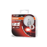 Халогенна крушка Osram Night Breaker Silver +100% H1, 55W 12V, 2 бр