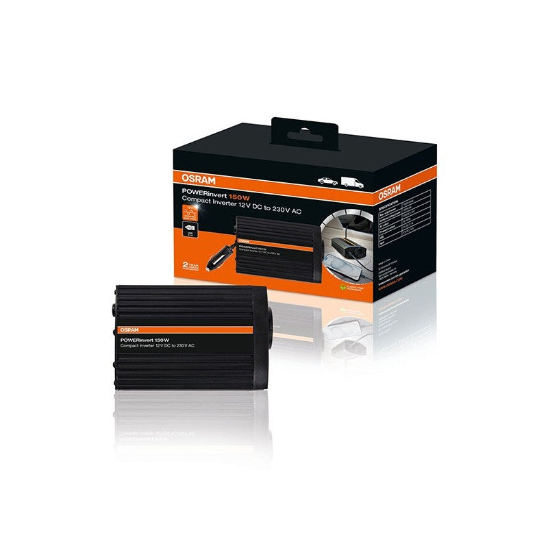 МОНОФАЗЕН ТОКОВ ИНВЕРТОР OEINVU150 POWERINVERT 12V DC 150W С ЕДИН КОНТАКТ OSRAM