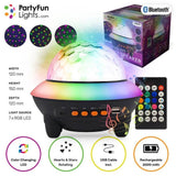 Парти Bluetooth високоговорител UFO със светлинни ефекти Zynora UFO Light Show – Преносима тонколона с диско проектор, 2000 mAh батерия, USB и дистанционно управление