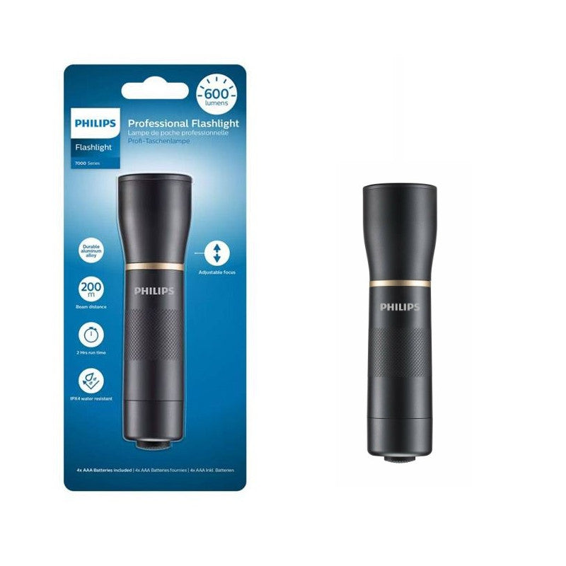 LED ФЕНЕР 600lm 200m метал IPX4 SFL7001T PHILIPS