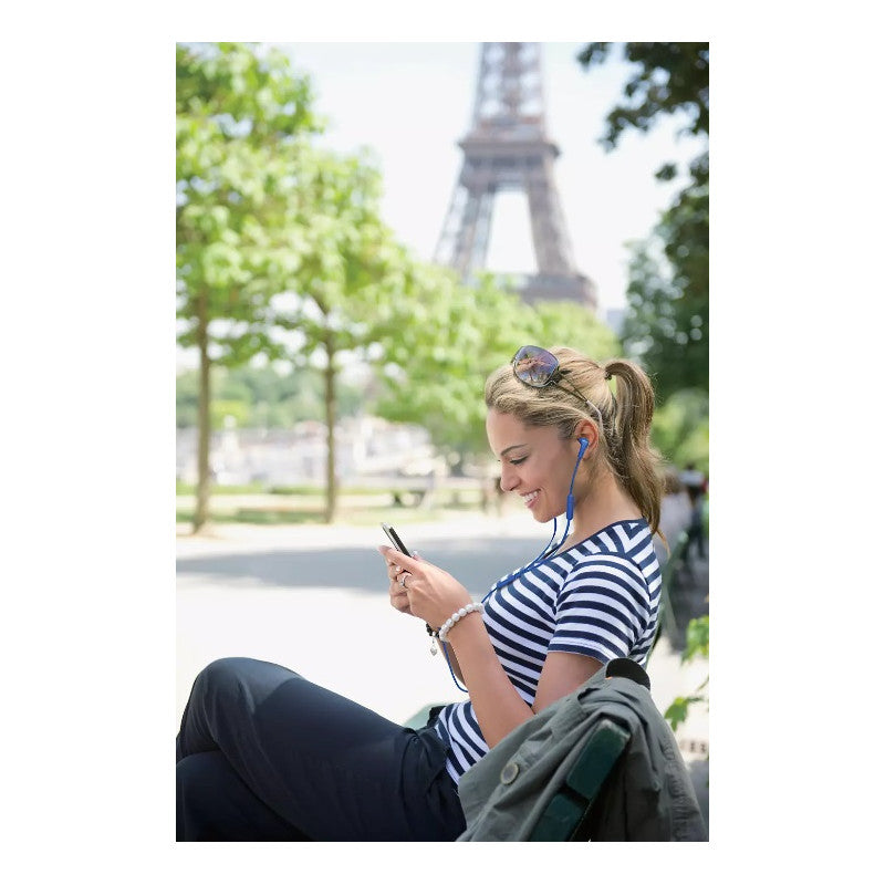 АУДИО СЛУШАЛКИ ТИП ТАПИ С МИКРОФОН TAE1105BL PHILIPS - СИН