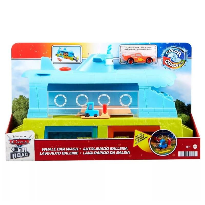 Интерактивна автомивка-подводница Disney Pixar Cars: Color Change (Mattel) – Игрален комплект със сменяща цвета си количка Светкавицата Маккуин (4+ години)