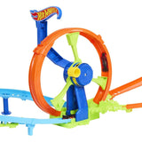 Детска писта Hot Wheels Action: Rapid Launch &amp; Loop – Преносим каскадьорски комплект с манивела, лупинг, зона за сблъсък и количка (4+ години)
