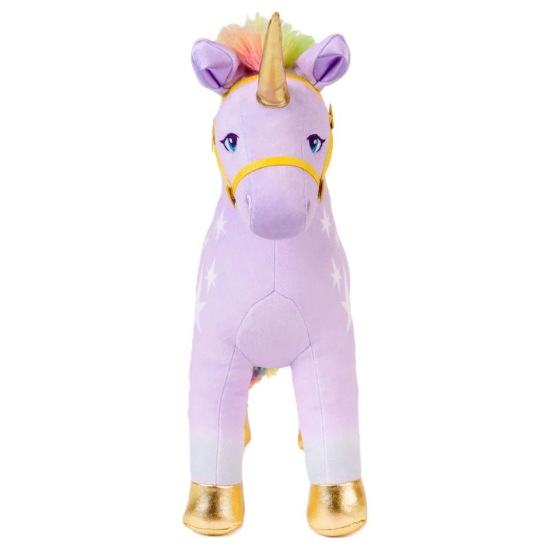 Голяма плюшена играчка Еднорог Уайлдстар Spin Master Unicorn Academy – Вълшебен интерактивен еднорог за гушкане и игра (38 см)