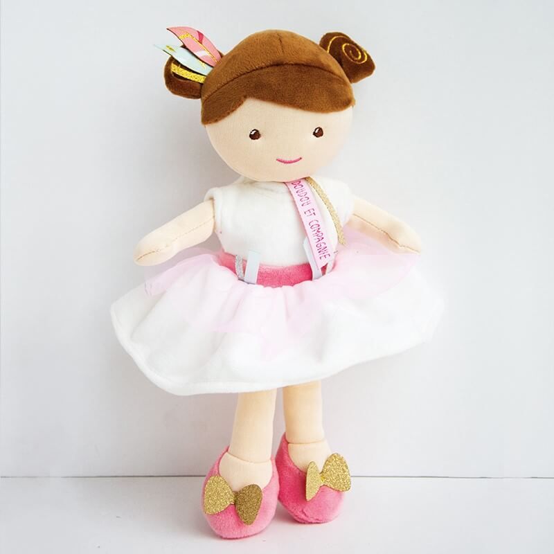 Луксозна бебешка плюшена кукла в подаръчна кутия Doudou Princesse Ombeline – Премиум първа кукла Принцеса със златни детайли (30 см)