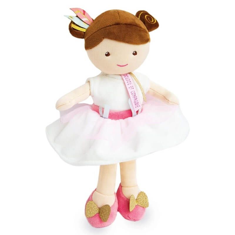Луксозна бебешка плюшена кукла в подаръчна кутия Doudou Princesse Ombeline – Премиум първа кукла Принцеса със златни детайли (30 см)