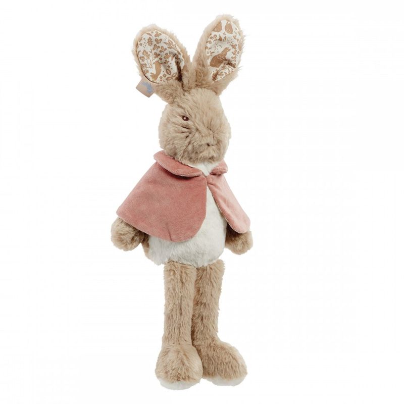Луксозна бебешка плюшена играчка Flopsy Bunny Peter Rabbit Deluxe – Меко зайче Флопси в розова пелерина (31 см)