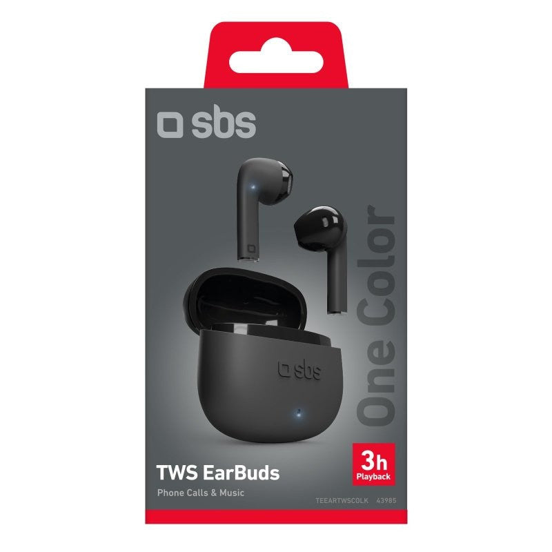 БЕЗЖИЧНИ СЛУШАЛКИ BLUETOOTH TWS СЛУШАЛКИ ONE COLOR SBS - ЧЕРЕН