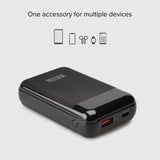 POWER BANK (ВЪНШНА БАТЕРИЯ)10 000mAh,1xUSB C,1xUSB A,PD 20W,BL SBS - ЧЕРЕН