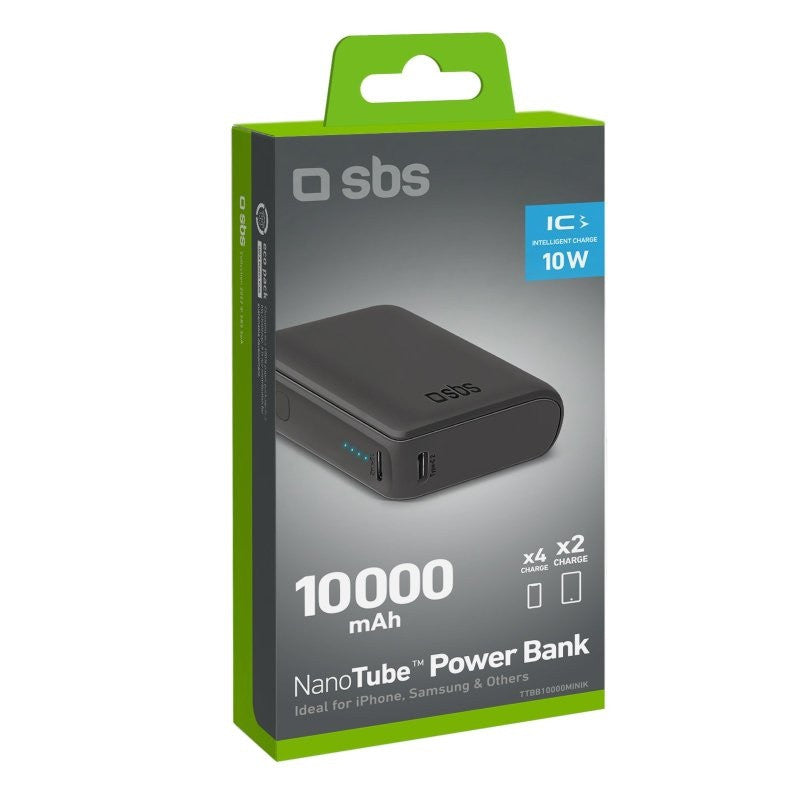 POWER BANK(ВЪНШНА БАТЕРИЯ) 10 000mAh,2xUSB-C,1xUSB A,10W SBS - BLACK