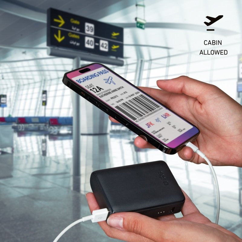 POWER BANK(ВЪНШНА БАТЕРИЯ) 10 000mAh,2xUSB-C,1xUSB A,10W SBS - BLACK