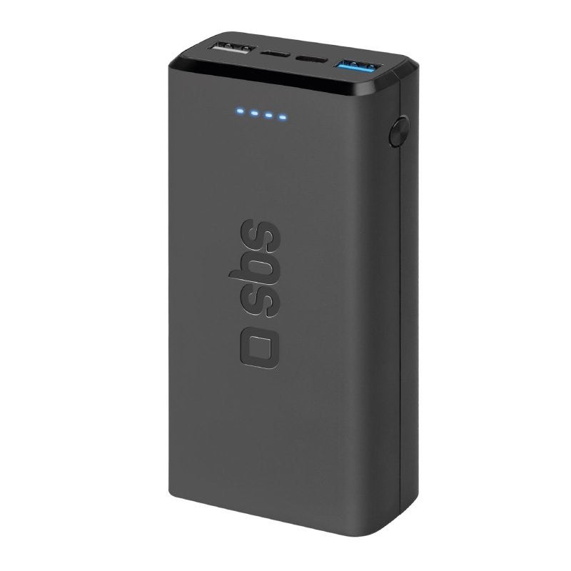 POWER BANK (ВЪНШНА БАТЕРИЯ) 20 000mAh, 2xUSB A, SBS - ЧЕРЕН