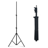 Регулируем метален статив за осветление, телефон и камера Zynora Studio Tripod Stand (71 cm – 210 cm) – Сгъваема стоманена стойка с 6 mm (1/4") резба