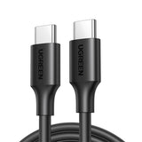 Кабел UGREEN US286, USB-C към USB-C, 3A, 60W, 1м, Черен