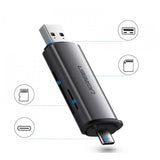 ЧЕТЕЦ ЗА КАРТИ CM185 CARD READER USB-C/USB-A, SD/micro SD UGREEN