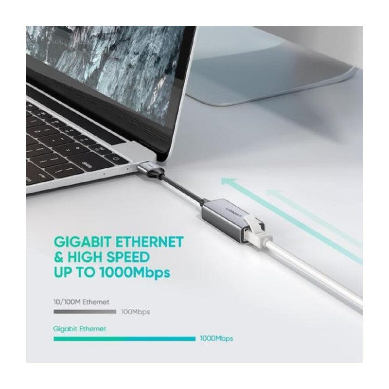 ИНТЕРНЕТ АДАПТЕР USB A/RJ45 CM209 UGREEN - МЕТАЛ