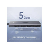 ХЪБ 4xUSB3.0 A 1xUSB-C POWER SUPPLY CМ219 UGREEN