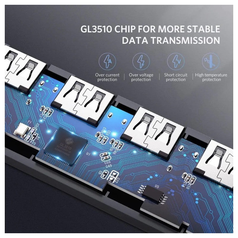 ХЪБ 4xUSB3.0 A 1xUSB-C POWER SUPPLY CМ219 UGREEN