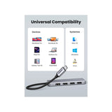 ХЪБ 4xUSB3.0 A,1xUSB-C,INPUT USB-C CМ219 UGREEN