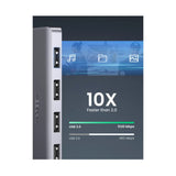 ХЪБ 4xUSB3.0 A,1xUSB-C,INPUT USB-C CМ219 UGREEN