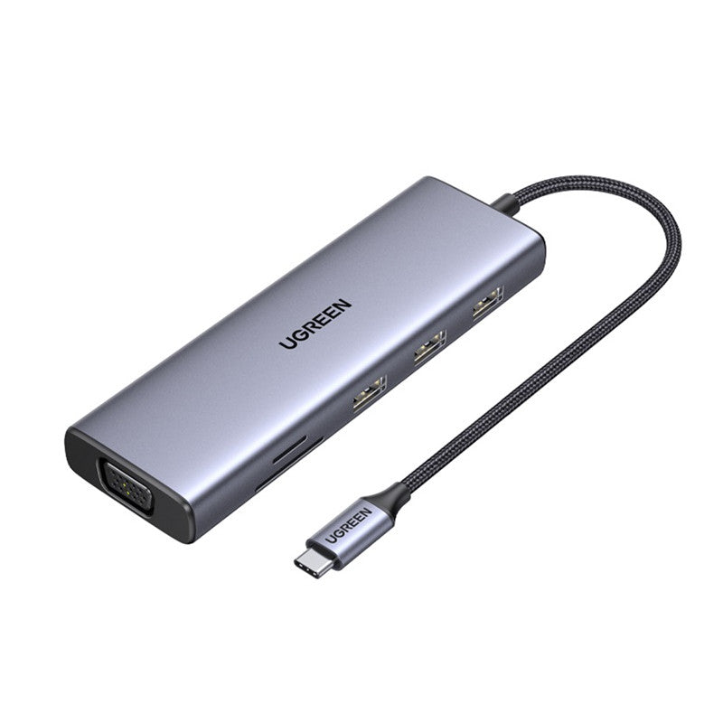 МУЛТИФУНКЦИОНАЛЕН АДАПТЕР 9in1 HDMI/VGA/RJ45/SD CM498 UGREEN