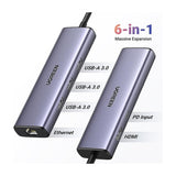 МУЛТИФУНКЦИОНАЛЕН АДАПТЕР 6in1 HDMI/USB A/SD+PD CM51 UGREEN1