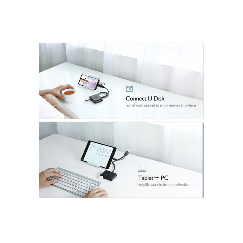 ХЪБ 4xUSB3.0 A, OTG, USB A /USB-C CR113 UGREEN