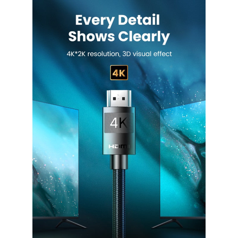 КАБЕЛ 4K HDMI/HDMI ПЛЕТЕН С ДЪЛЖИНА 2m HD119 UGREEN