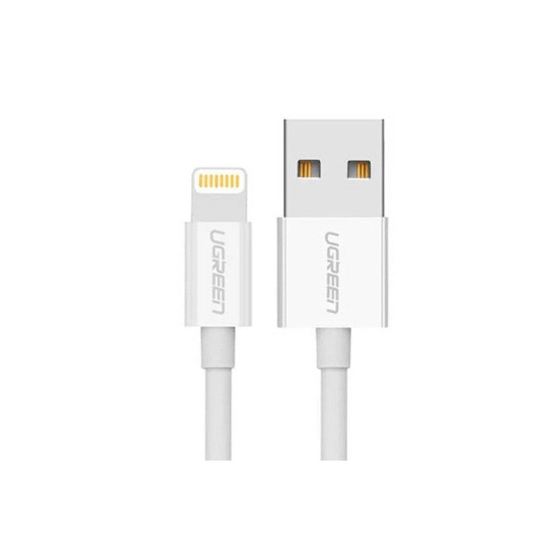 Кабел Ugreen, USB към Lightning MFI, 20cm, 2.4A, бял