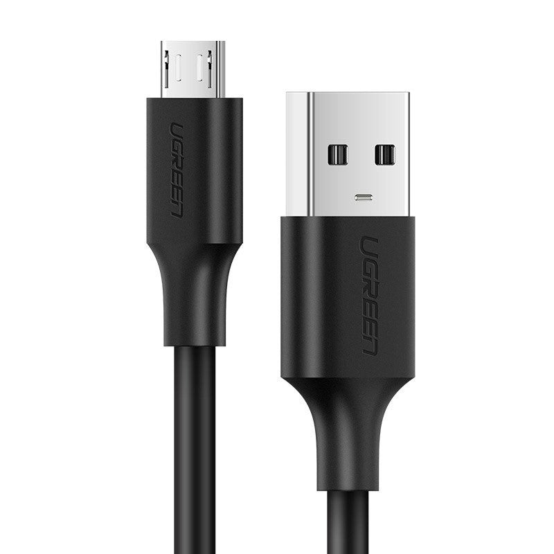 КАБЕЛ USB А/micro USB, 1М UGREEN - ЧЕРЕН