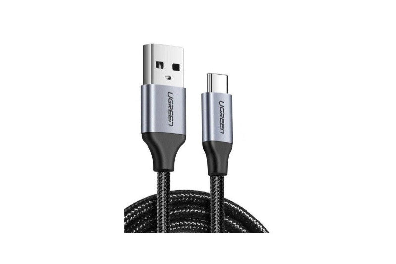 КАБЕЛ USB А / USB-C 3A,1М UGREEN - ПЛЕТЕН ЧЕРЕН