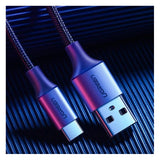 КАБЕЛ USB А / USB-C 3A,1М UGREEN - ПЛЕТЕН ЧЕРЕН