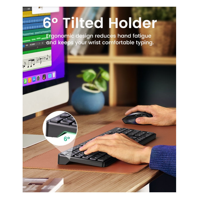 КЛАВИАТУРА БЕЗЖИЧНА BG, CHOCOLATE MEM KU004 UGREEN