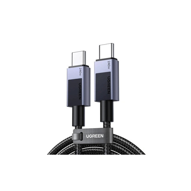 USB-C КЪМ USB-C КАБЕЛ ЗА ДАННИ И ЗАРЕЖДАНЕ 240W PD 3.1 – 2 м (LP513) UGREEN - СИВ