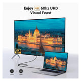 КАБЕЛ USB-C/HDMI 4K UHD ПЛЕТЕН С ДЪЛЖИНА 1.5m MM142 UGREEN