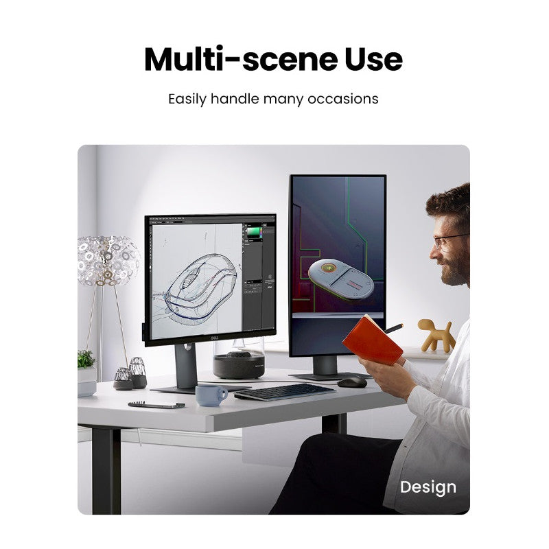 КОМПЮТЪРНА МИШКА С ДЪЛЖИНА НА КАБЕЛА 1.5m MU007 UGREEN - ЧЕРЕН