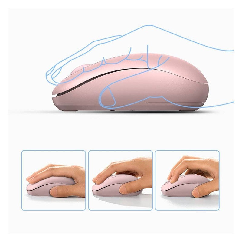БЕЗЖИЧНА КОМПЮТЪРНА МИШКА 2400 dpi МU105 UGREEN - CHERRY PINK