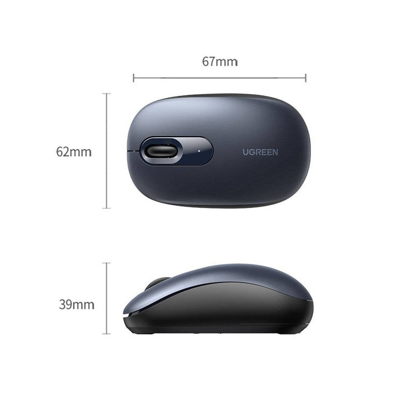 БЕЗЖИЧНА КОМПЮТЪРНА МИШКА 2400 Dpi МU105 UGREEN - MIDNIGHT BLUE